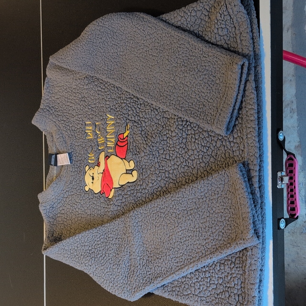 Disney Gray Winnie the Pooh Kids Fleece Top